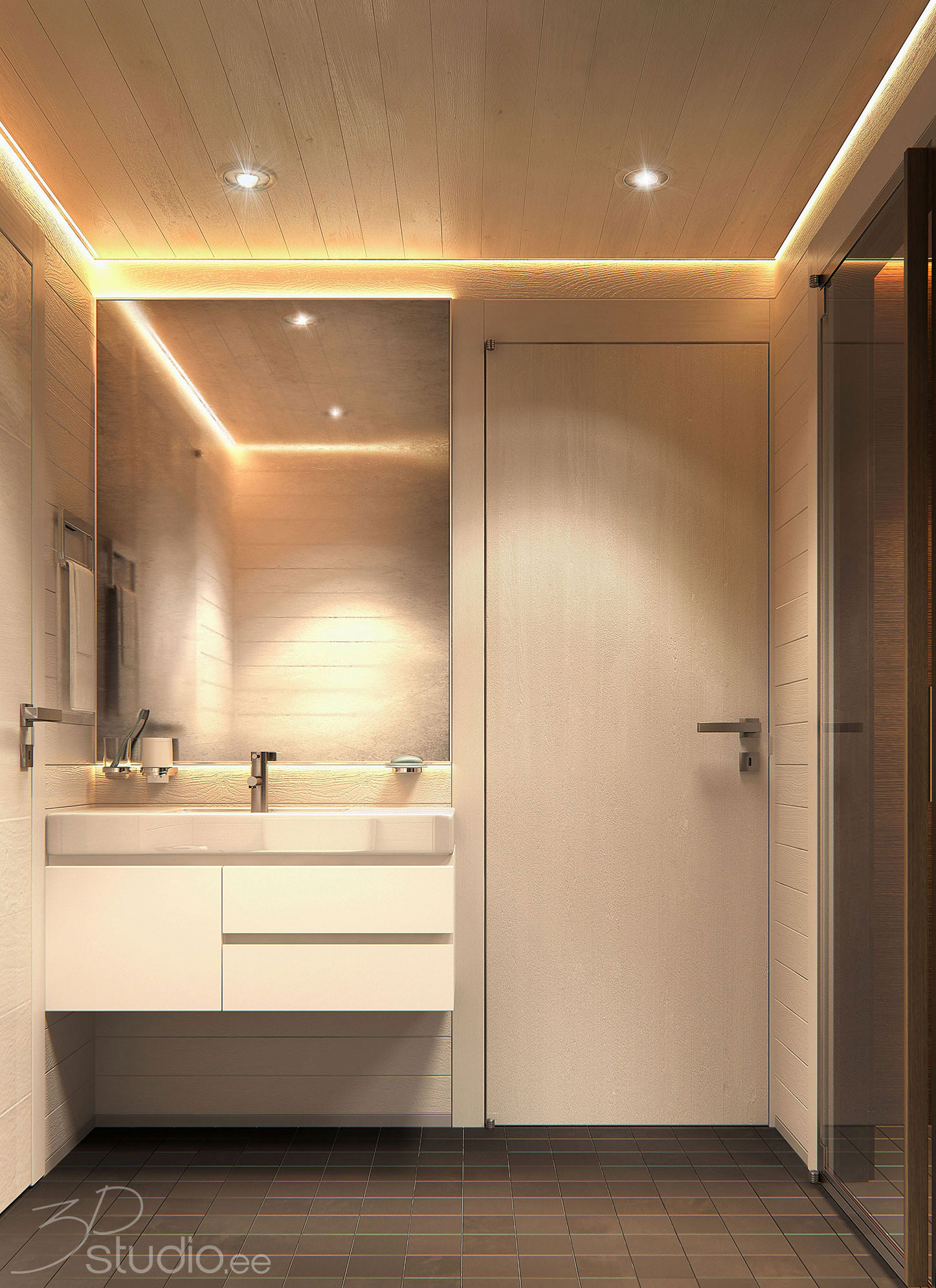 Knaben, Langhus, 3D, vannituba